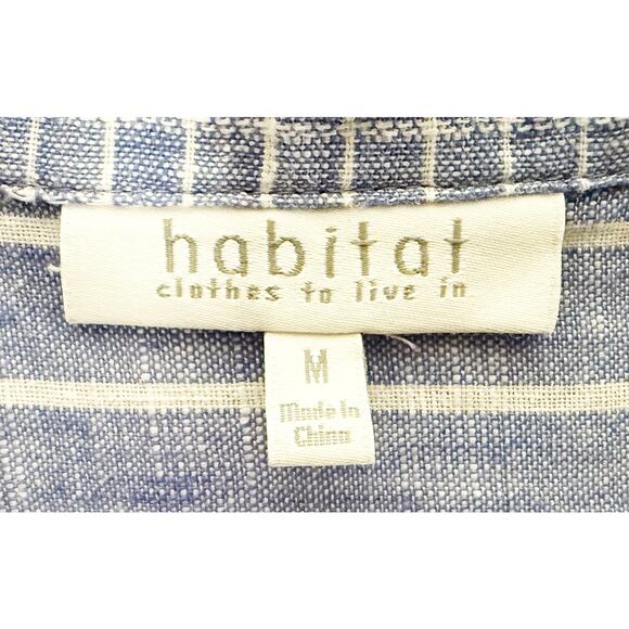 Habitat Women's Linen Blend Button Up Lightweight Shirt 3/4 Cuff Sleeves Coastal - Picture 6 of 8